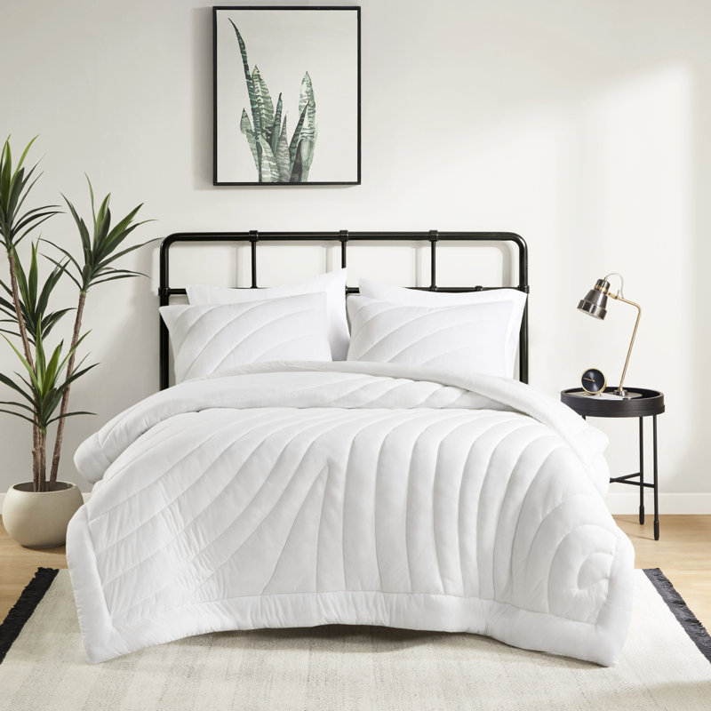 Édredon 3 pièces double / grand - blanc, rembourrage de 350 g / m², sécuritaire et doux