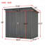 Remise de rangement extérieure toutes saisons 6 x 4 pi - noire, avec porte à charnière et cadenas-121341900-121341898