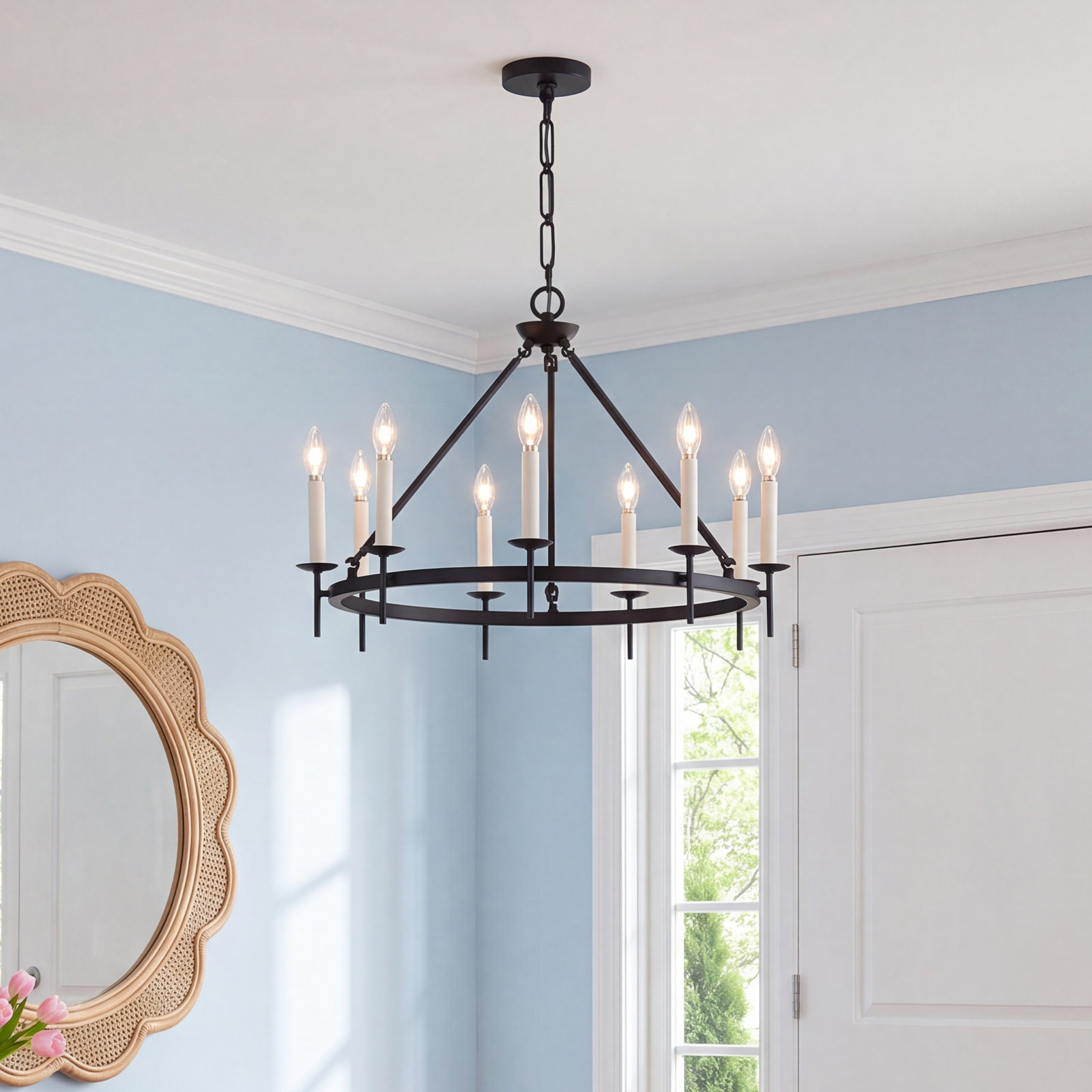 Copley 9-Light Chandelier, Black