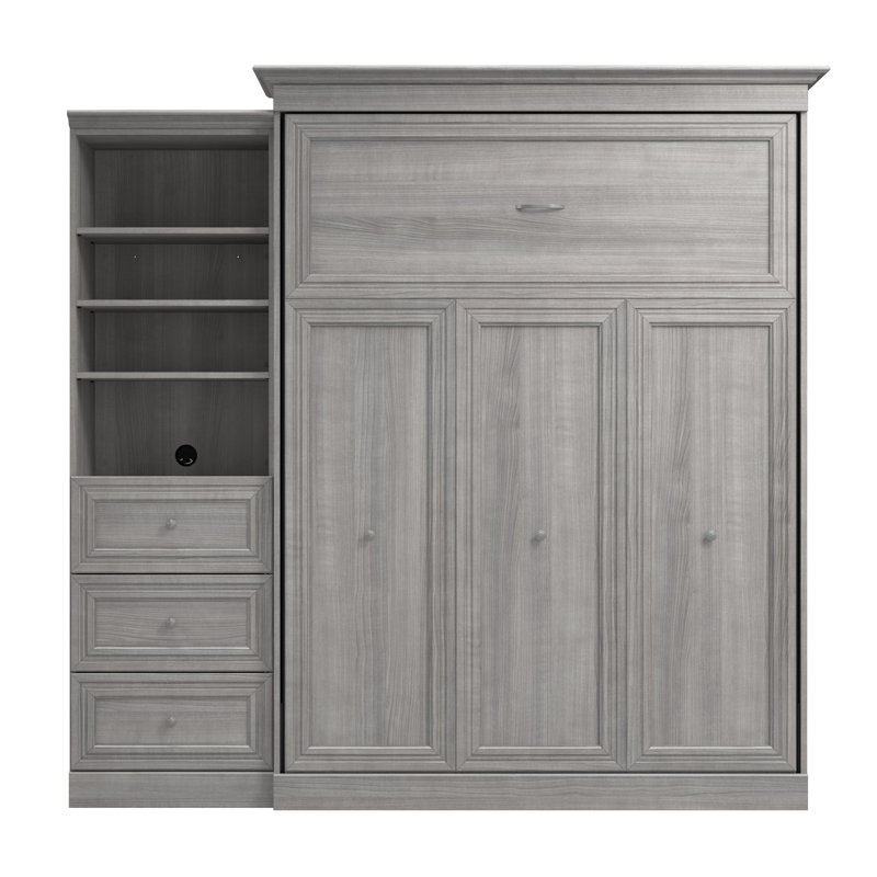 Alvaretta Murphy Storage Bed, Platinum Gray, Full / Double
