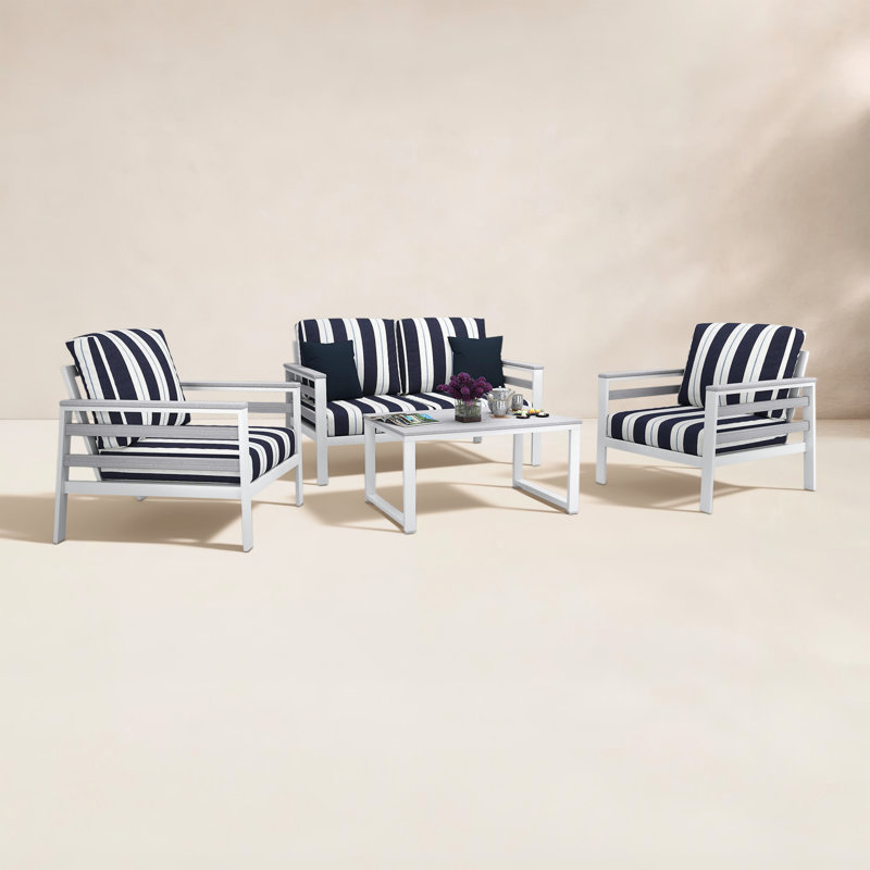 Townsend 4-Person Sunbrella® Patio Seating Group, White