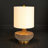 Stoneware Table Lamp with Elongated Drum Shade