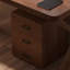 Bureau en bois massif en L noyer clair-109546081-109546083