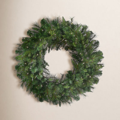 Surrey Faux Lighted Pine Wreath