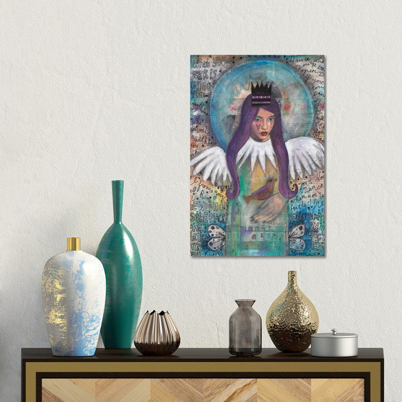 Essence Of Angel 1 Piece Wall Art on Canvas, 30.48 cm H x 45.72 cm W, Wrapped Canvas