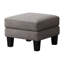 Tabouret gris en tissu - multifonctionnel pour le couloir et le canapé, rembourrage épais avec ressorts hélicoïdaux élastiques intérieurs, surface rembourrée, support de pieds en bois massif, pièce d'assemblage facile: 23 x 23 x 17,3 pouces-145829286