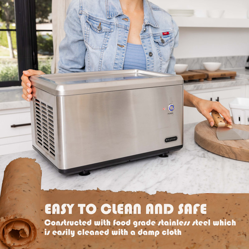 Whynter Stainless Steel Portable Instant Ice Cream Maker with Compressor