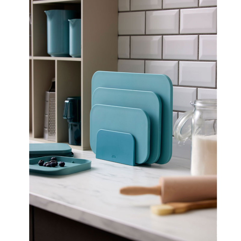 Choptima 4-Piece Plastic Chopping Board Set, Nordic Green