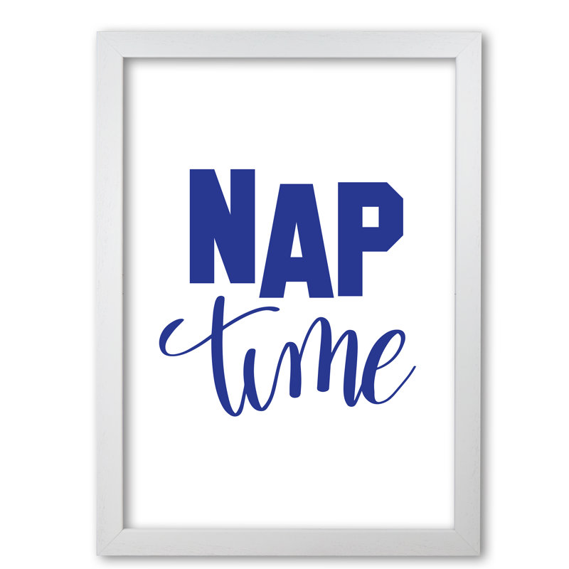 Nap Time - Print, White Grain Frame, 85 cm H x 60 cm W x 5 cm D