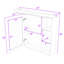 Armoire de rangement murale élégante avec porte miroir-340397719