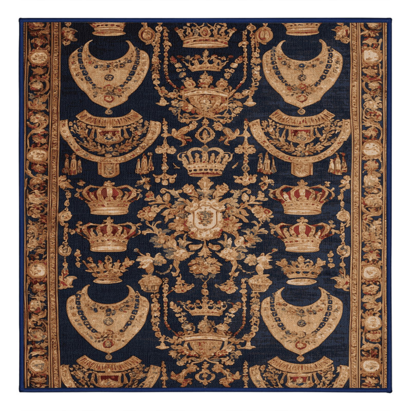 Tapis mauve lavable à la machine, Carré 8 pi