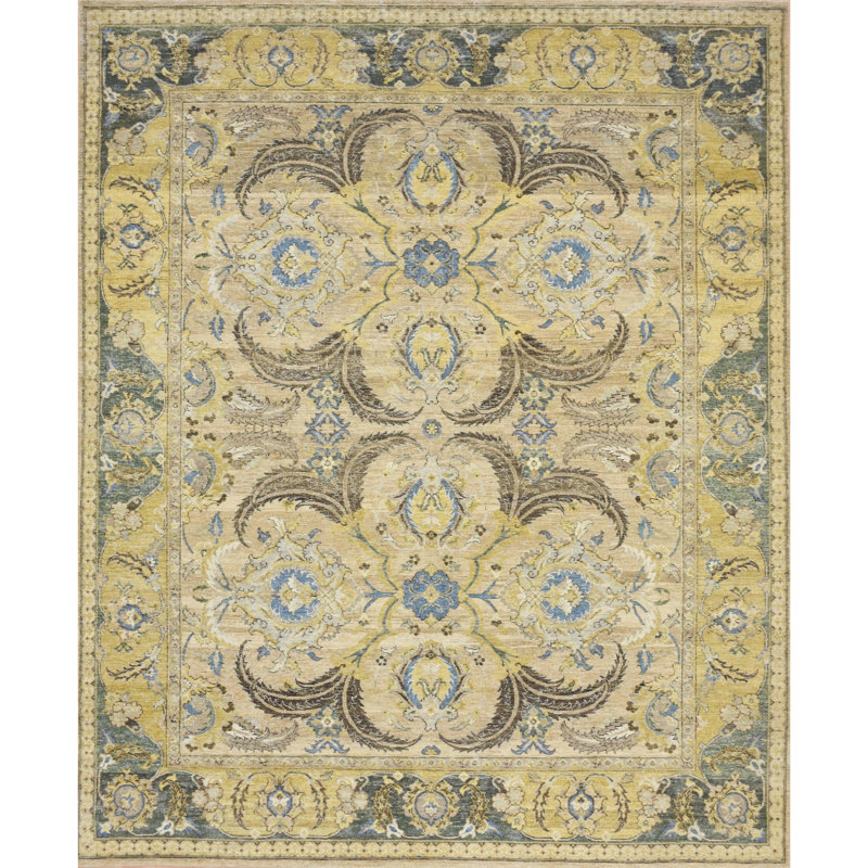 Hand Knotted Wool Oriental Indoor Rug, Rectangle 8' x 10'