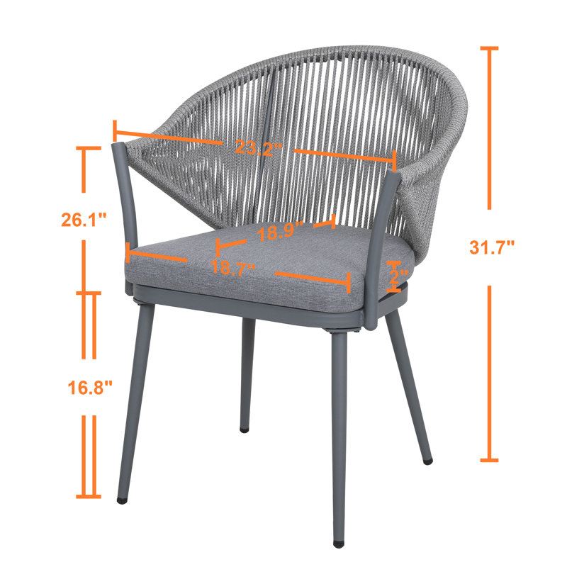 Chaise de salle à manger Audreyanna, Gris