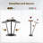 24.7" End Table Round Drink Tables Cocktail Bar Tables with Weighted Base-1796765098