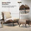 Chaise rembourrée avec repose-pieds