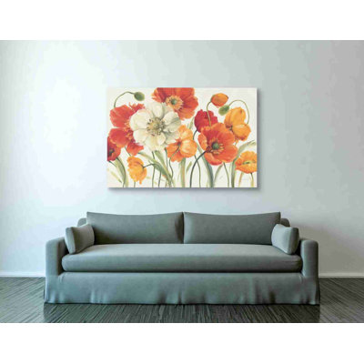 «Poppies Melody I» par Lisa Audit, art mural sur toile