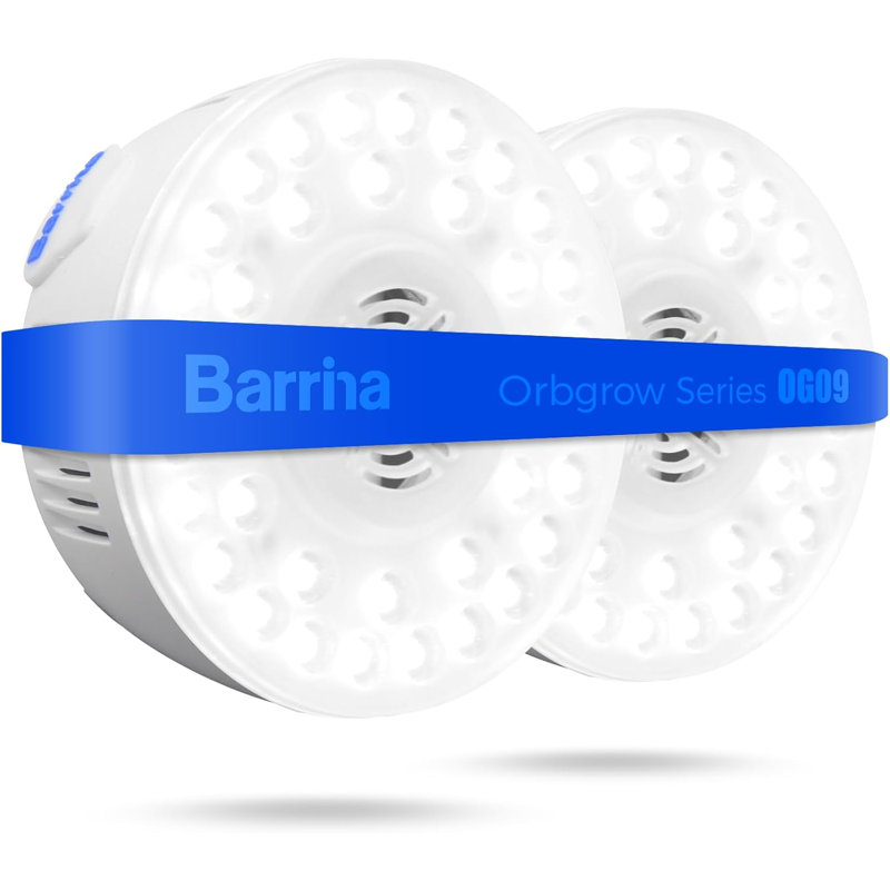 Barrina Orbgrow Og09 Puck Led Grow Light, 5000k 18w, éclairage de plantes pour plantes d'intérieur à spectre complet, 2 paquets
