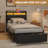 Bed Frame, Storage Headboard With Charging Station, Solid And Stable, Noise Free, No Box Spring Needed, Easy Assembly-1948733123