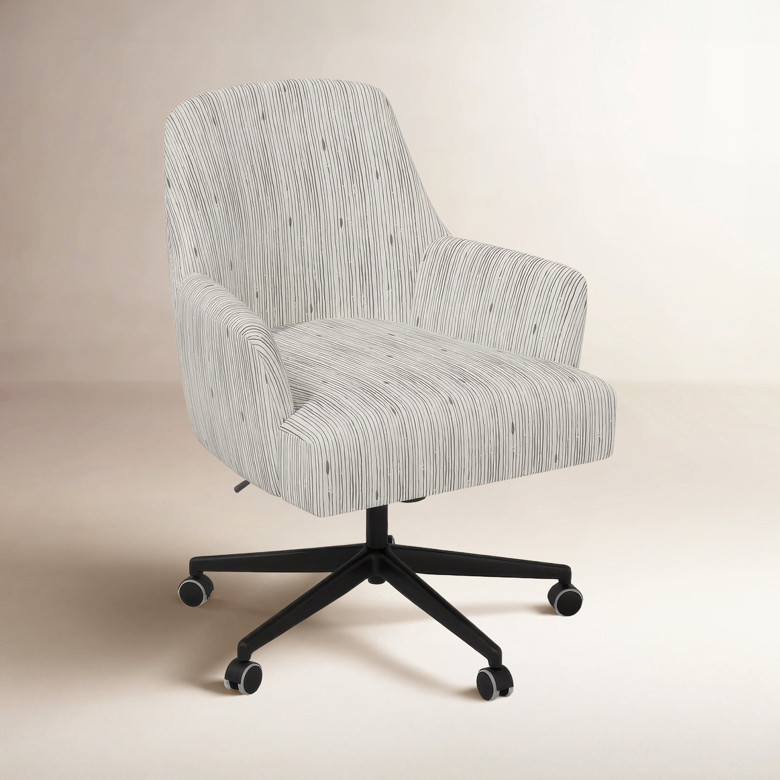 Aatos Swivel Office Chair, Shibori Stripe Grey