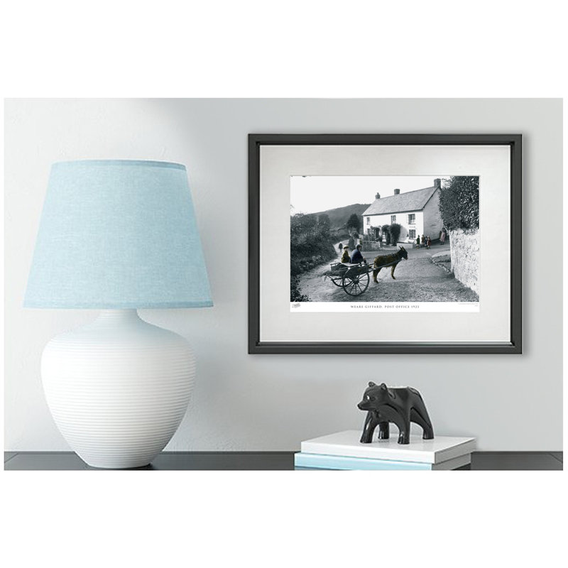 Weare Giffard, Post Office 1923 by Francis Frith - Single Picture Frame Print, 40cm H x 50cm W x 2.3cm D, Dark Grey/Ivory