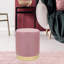 Repose-pieds cylindrique en velours-1844665217