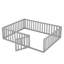 Base de lit en bois avec clôture et porte -536014826-536014829