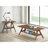 Mid-Century Modern Table Collection - Walnut Finish, Rectangular Storage Units 3 Piece Coffee Group ,
