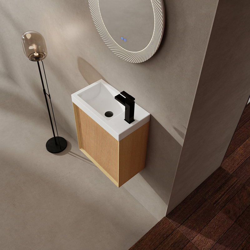 Meuble-lavabo mural 18,5 po avec lavabo en résine