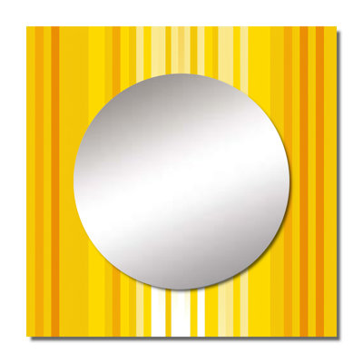 Décoration murale en forme de miroir géométrique carré moderne Sunshine