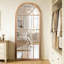Large Arched Windowpane Full-Length Wall Mirror With Solid Wood Frame-1912320707-1912320704
