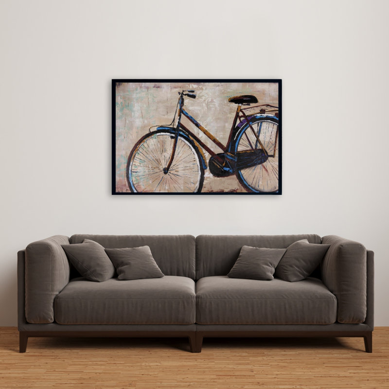Vélo industriel - vélo de chambre à coucher, art sur toile pour la décoration intérieure
