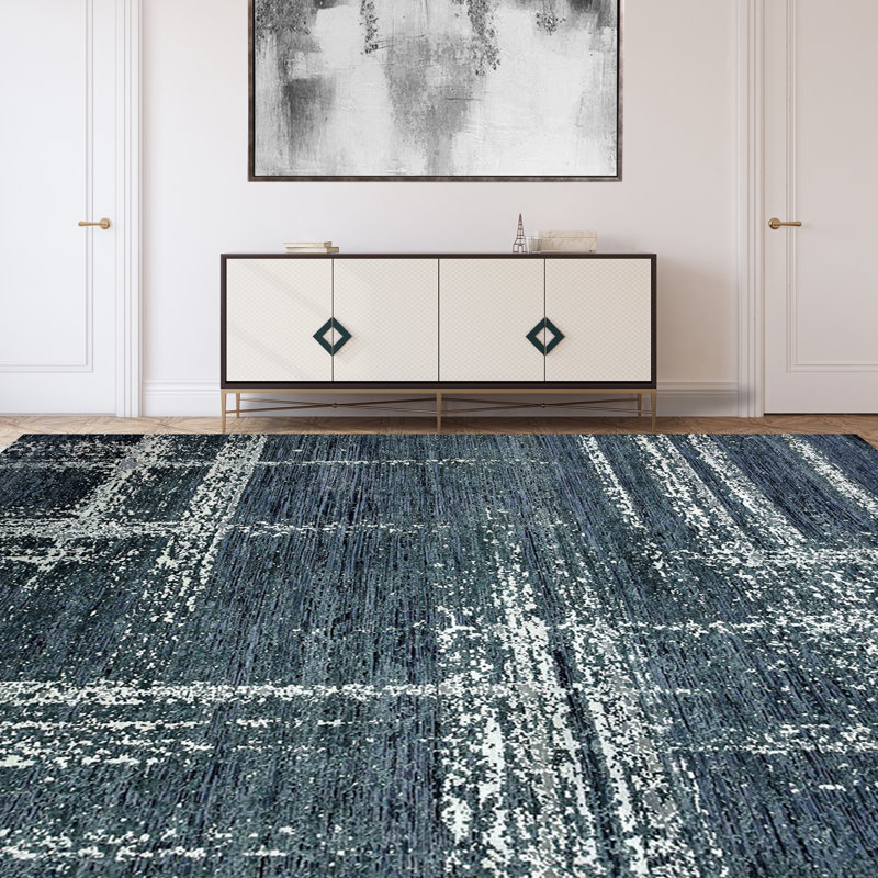 Canterbury Hand Knotted Abstract Area Rug, Rectangle 9' x 12'