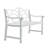 Outdoor Garden Patio Bench,Iron Metal Steel Frame Park Bench With Backrest And Armrest, Slatted Seat For Park, Yard & Porch, Balcony, Accommodates 2-3 People,White