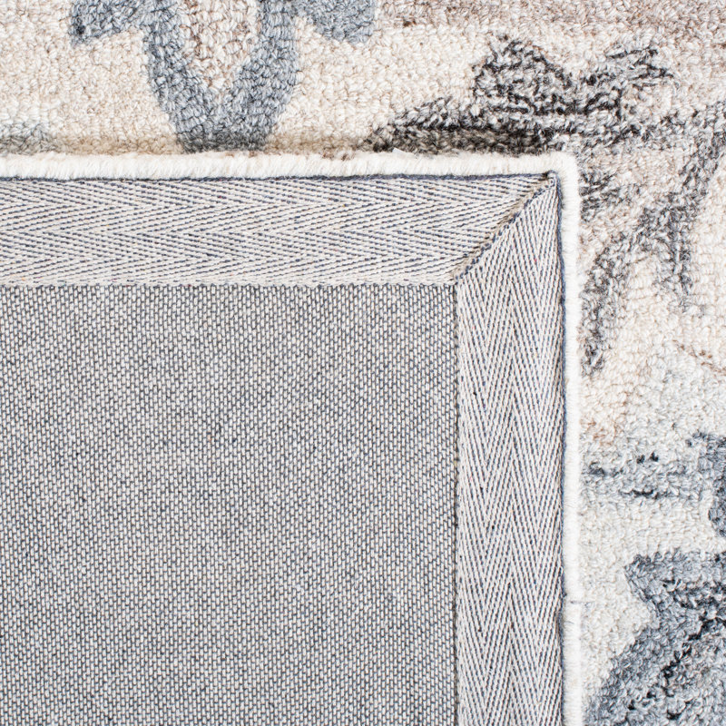 Kirkwood Hand Tufted Wool And Cotton With Latex Oriental Rug, Square 4'
