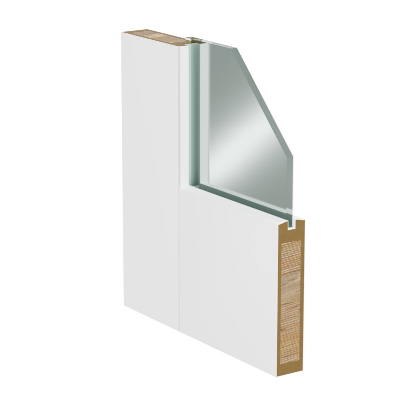 Mirror Surfaced Design - Sliding Interior Barn Door With Manufacture Wood Include Hardware, 48" x 84"