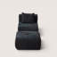 Fauteuil d'appoint sans accoudoirs en mousse à haute densité de l 30 po avec repose-pieds et aucun assemblage requis