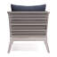 Chaise d'extérieur pour conversation - gris ardoise