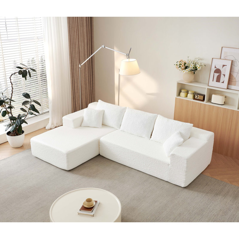 Deep Seats Chenille Fabric Modern Modular Sofa For Living Rooms