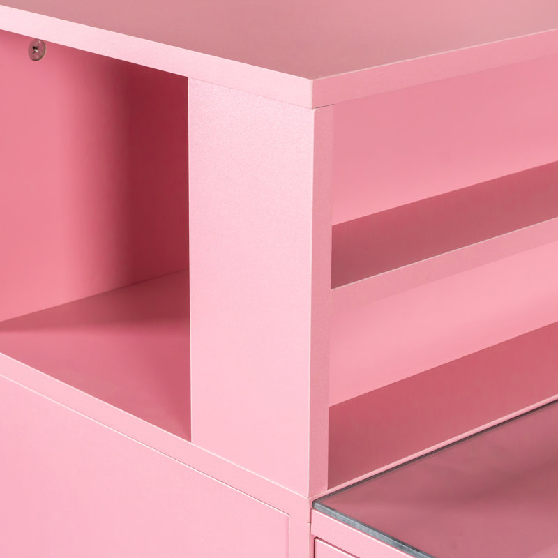 Table d'artisanat rose