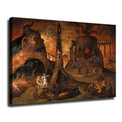 Ange menant une âme en enfer par Hiéronyme Bosch, art mural sur toile, prêt à accrocher, salon, chambre à coucher, décoration intérieure