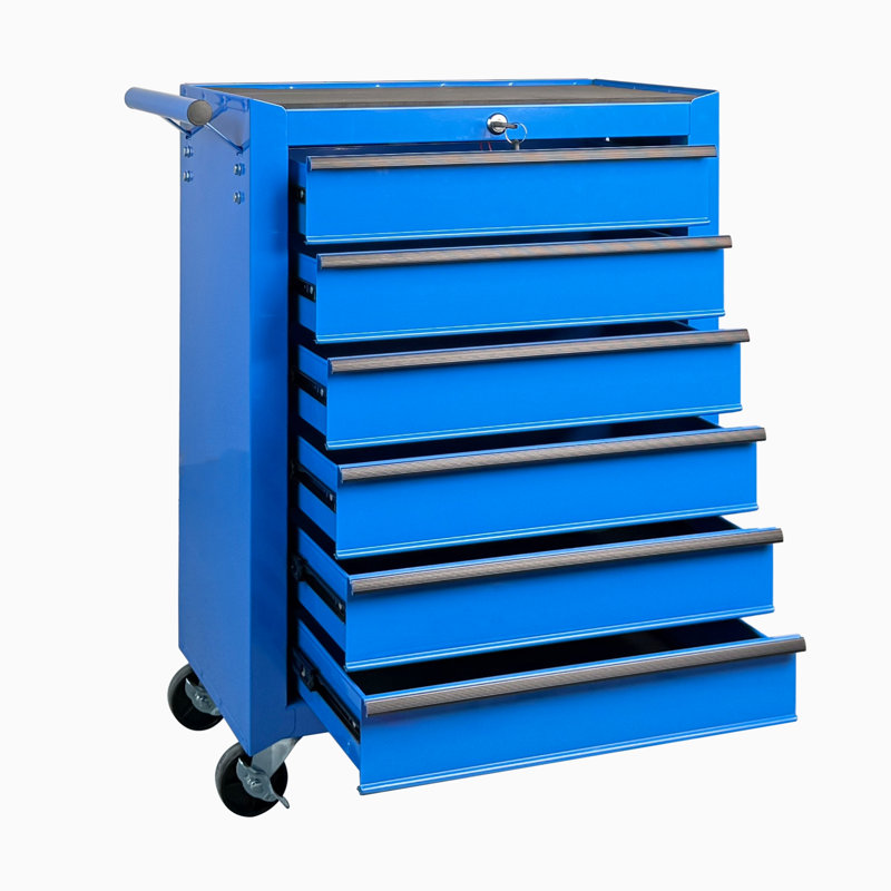 Coffre à outils roulant en métal, Blue
