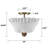 2-Light Ruffled Bowl Fabric Semi Flush Mount