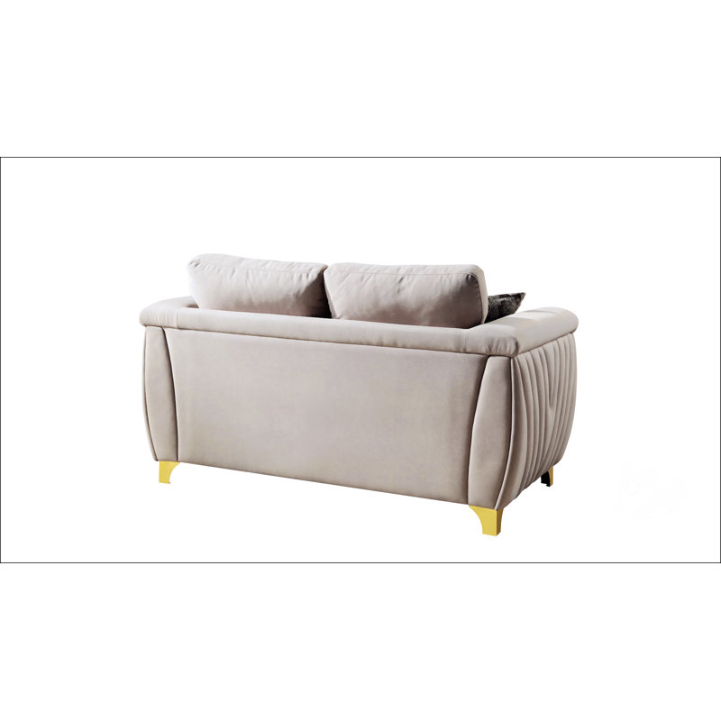 Ensemble de salon rembourré de style contemporain 2 pièces, Beige