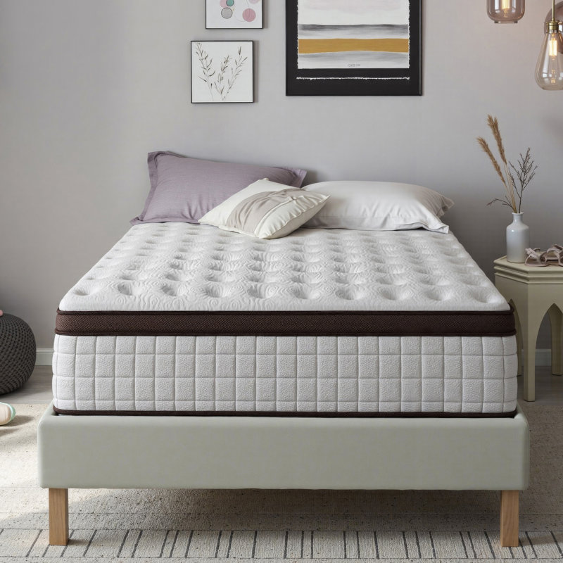 Medium Bamboo Cooling Memory Gel Foam Mattress With Charcoal, 14", King