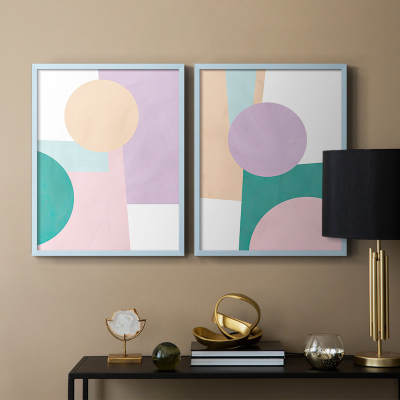 Papier Daydream I - impression encadrée de qualité supérieure - prête à être accrochée - aucun clou requis - aucun clou requis