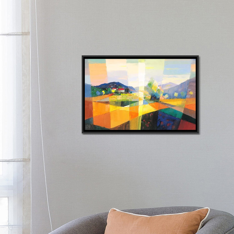 «San Leonino» par Rob de Haan, impression sur toile, H 18 po x l 26 po x P 1,5 po, Toile avec cadre noir, Pas de tapis