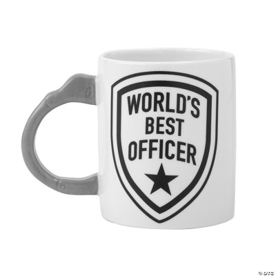 5 1/4 x 3 Inch 12 oz. Police Badge World's Best Officer Ceramic Mug