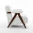 Dormon Upholstered Boucle  Armchair with Solid Wood Legs-1302436134