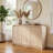 Curved Edge 47.24" Width MDF 3-Door Buffet Storage Cabinet-1725787495