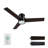 52" Ceiling Fan with Wall Control and Light Kit Included, Equipped with a Stable and Silent Motor-186132219-186132217